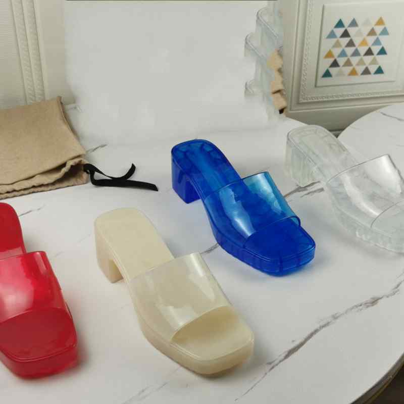 Transparent rubber slippers block heel platform sandals printed embossed letters square toe high heels, Black
Transparent rubber slippers block heel platform sandals printed embossed letters square toe high heels, Black
