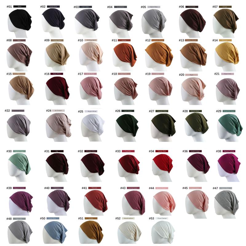 Scarves Wholesale Bulk Inner 50pcs Hijab Cap Muslim Turban Underscarf Undercap Bonnet 53 Color Soft Jersey Stretch HIjabs Tube
Scarves Wholesale Bulk Inner 50pcs Hijab Cap Muslim Turban Underscarf Undercap Bonnet 53 Color Soft Jersey Stretch HIjabs Tube