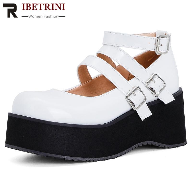 Women Platform High Wedges Buckle Shoes Round Toe Punk Cos Lolita Marry Jane Pumps Fashion Dress, Black
Women Platform High Wedges Buckle Shoes Round Toe Punk Cos Lolita Marry Jane Pumps Fashion Dress, Black