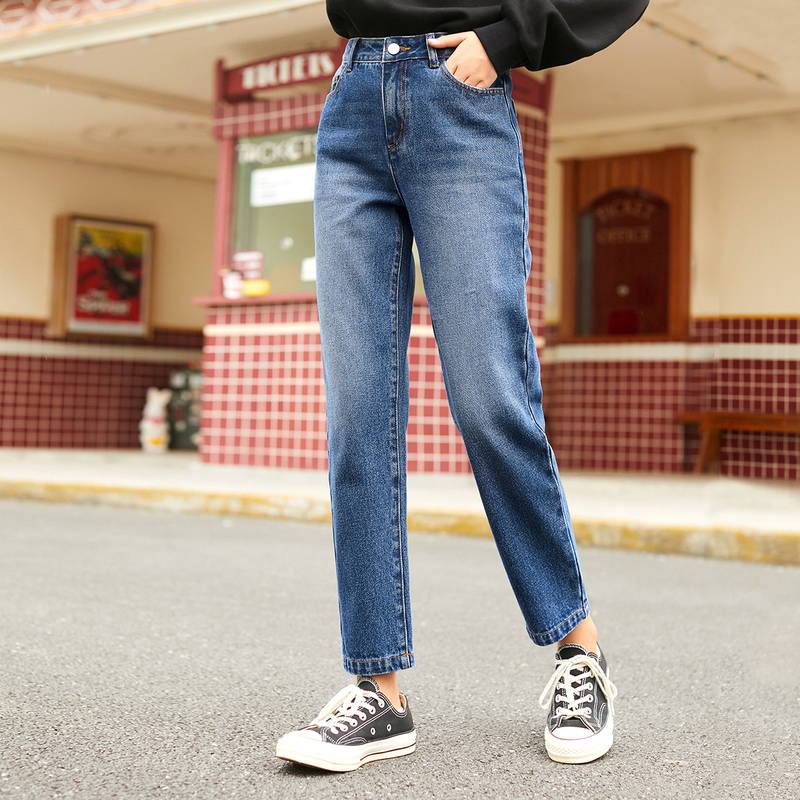 INMAN Winter Womens Jeans Straight Tube Loose Washed Mid Waist Casual Pants Pure Cotton Pants, Blue
INMAN Winter Womens Jeans Straight Tube Loose Washed Mid Waist Casual Pants Pure Cotton Pants, Blue