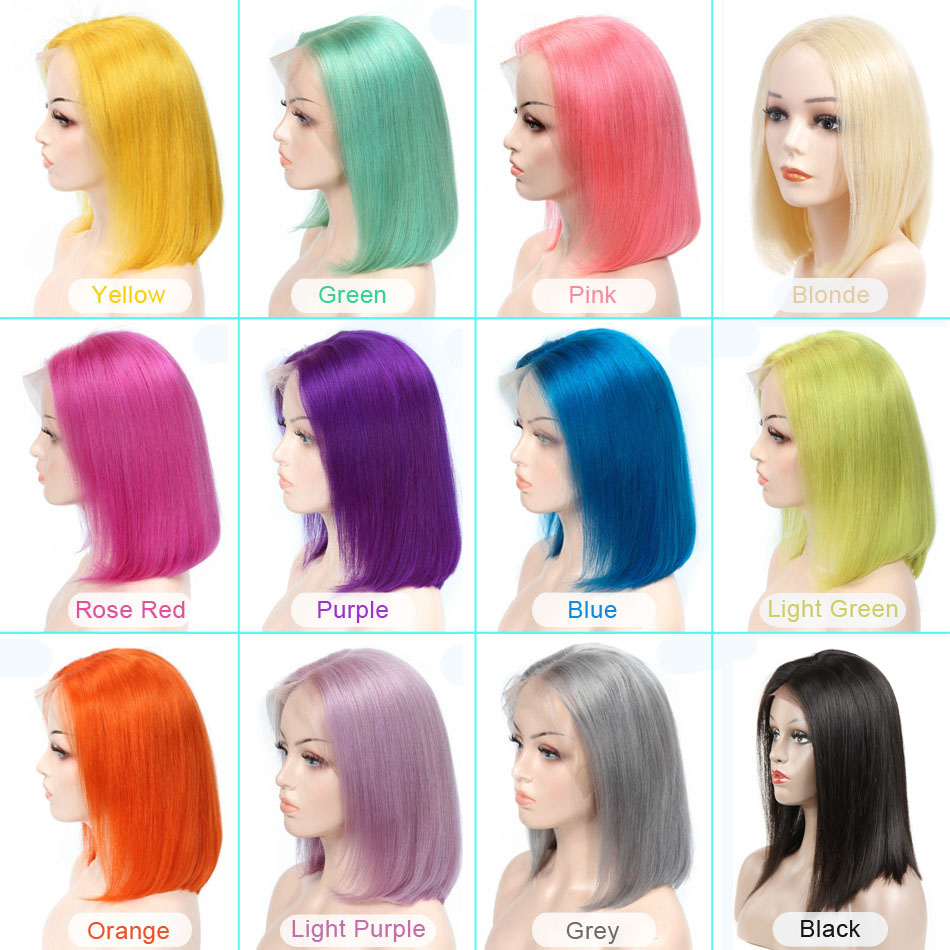 2021Bob Lace Front Wigs Short Human Hair Wigs 613 Honey Blonde Pink Purple Green Burgundy Yellow Colored Human Hair Wigs Remyfactory direct, Black
2021Bob Lace Front Wigs Short Human Hair Wigs 613 Honey Blonde Pink Purple Green Burgundy Yellow Colored Human Hair Wigs Remyfactory direct, Black