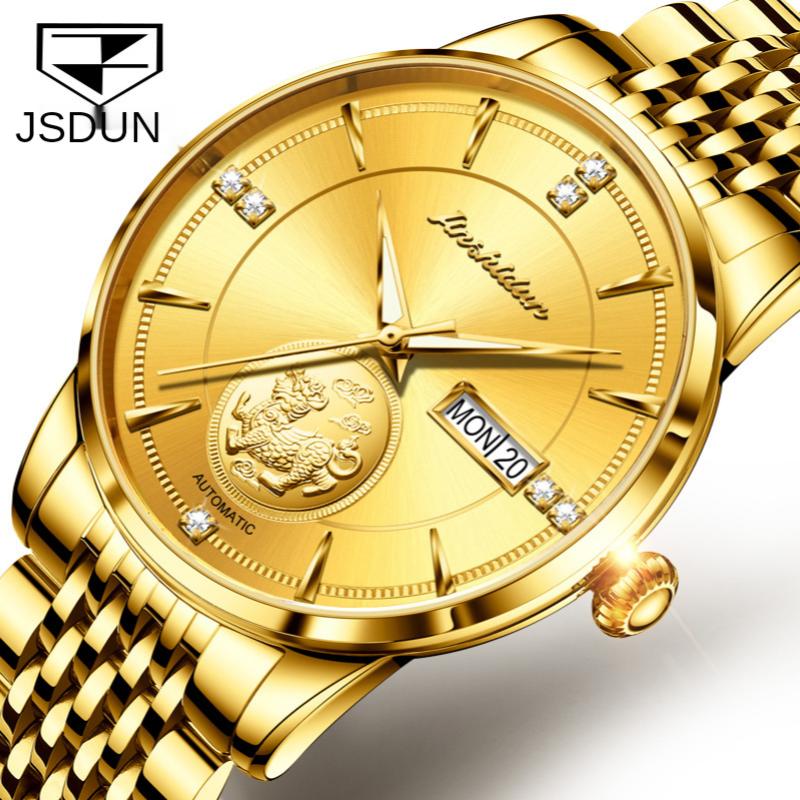 Wristwatches Business Men's Watch Men Mechanical Wristwatch Stainless Steel Luminous Gold Diamond Automatic Watches Relogio
Wristwatches Business Men's Watch Men Mechanical Wristwatch Stainless Steel Luminous Gold Diamond Automatic Watches Relogio
