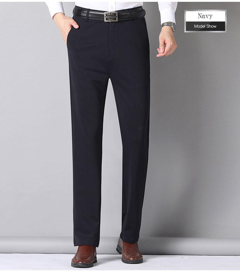 Brand 2021 Extra Large Size Mens Pants Plus Velvet Business Casual For Men Stretch Work Men'\s Trousers Men's