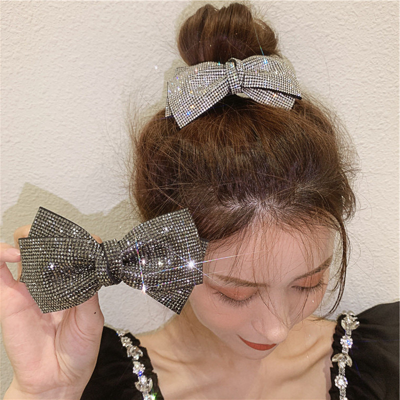 Super Flash Rhinestone Bow Hair Clips Women Full Diamond Spring Clip Back Head Barrettes Accessories Wholesale
Super Flash Rhinestone Bow Hair Clips Women Full Diamond Spring Clip Back Head Barrettes Accessories Wholesale