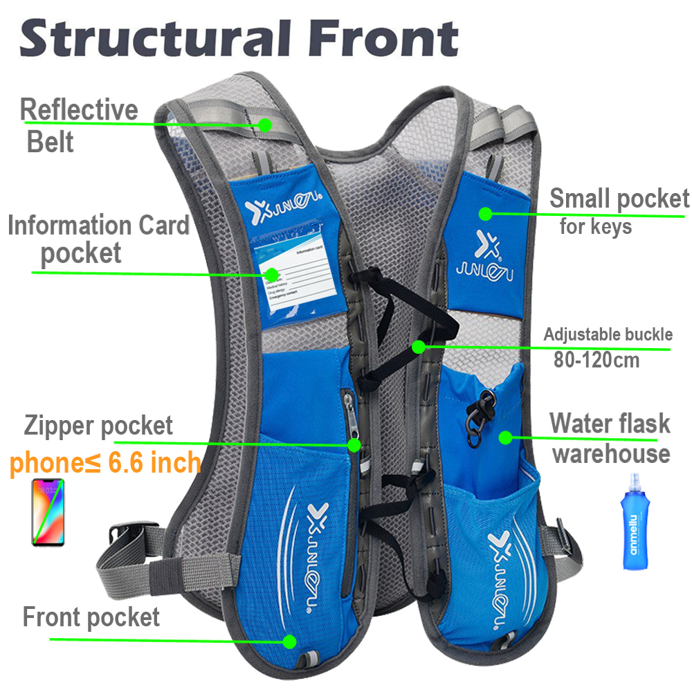 Water Bag Ultralight Cycling Running Hydration Backpack Women Men Breathable Jogging Sport Trail Running Marathon Option 2L