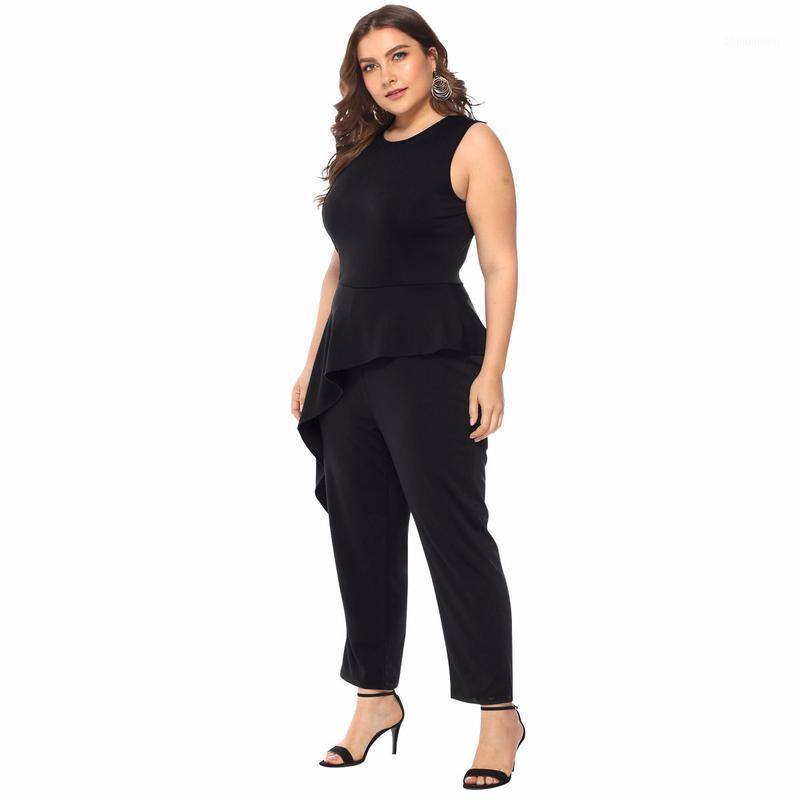 Women's Jumpsuits & Rompers Women Sleeveless Jumpsuit Ruffle Side Waist Office Lady Style Knitting Loose Trousers Plus Size Black Sexy Solid 
Women's Jumpsuits & Rompers Women Sleeveless Jumpsuit Ruffle Side Waist Office Lady Style Knitting Loose Trousers Plus Size Black Sexy Solid