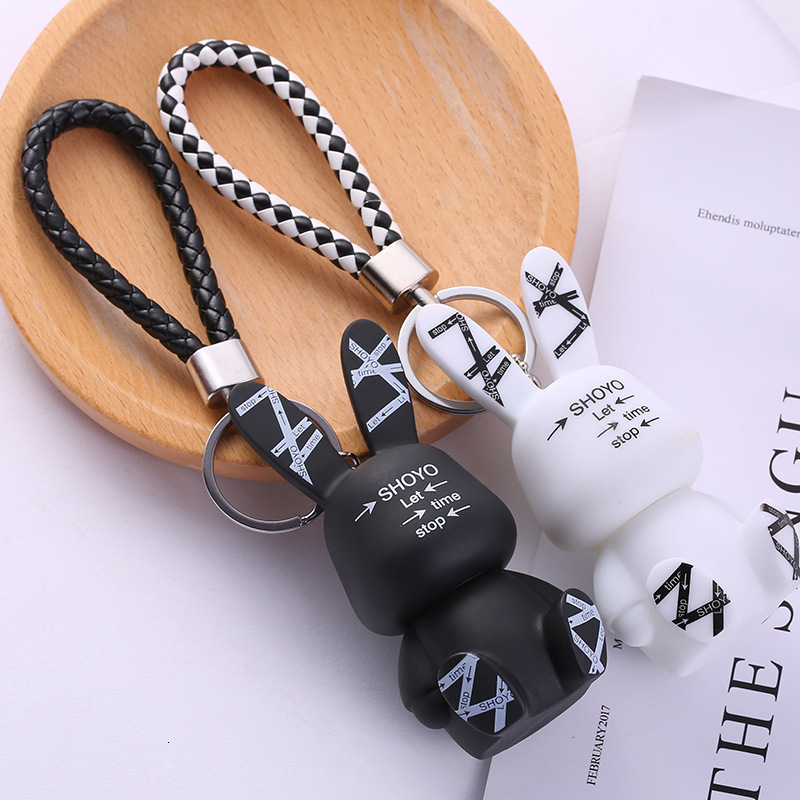 keychains couple keychain creative rabbit cartoon metal toy car leather rope bag pendant gift, Silver
keychains couple keychain creative rabbit cartoon metal toy car leather rope bag pendant gift, Silver