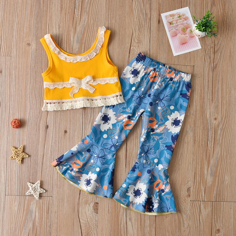 Clothing Sets 6M-3Y Fashion Kids Girls Lace Bow Vest +Leopard Floral Flared Pants Outfits Summer Children Suit Girl Clothes, White
Clothing Sets 6M-3Y Fashion Kids Girls Lace Bow Vest +Leopard Floral Flared Pants Outfits Summer Children Suit Girl Clothes, White