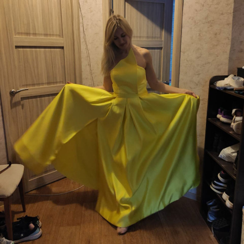 New Arrival Evening Dress Formal Vestido Noiva Sereia Prom Party Robe de Soiree Gown Luxury Frock Pink Side Slit Satin Lace-up Gowns