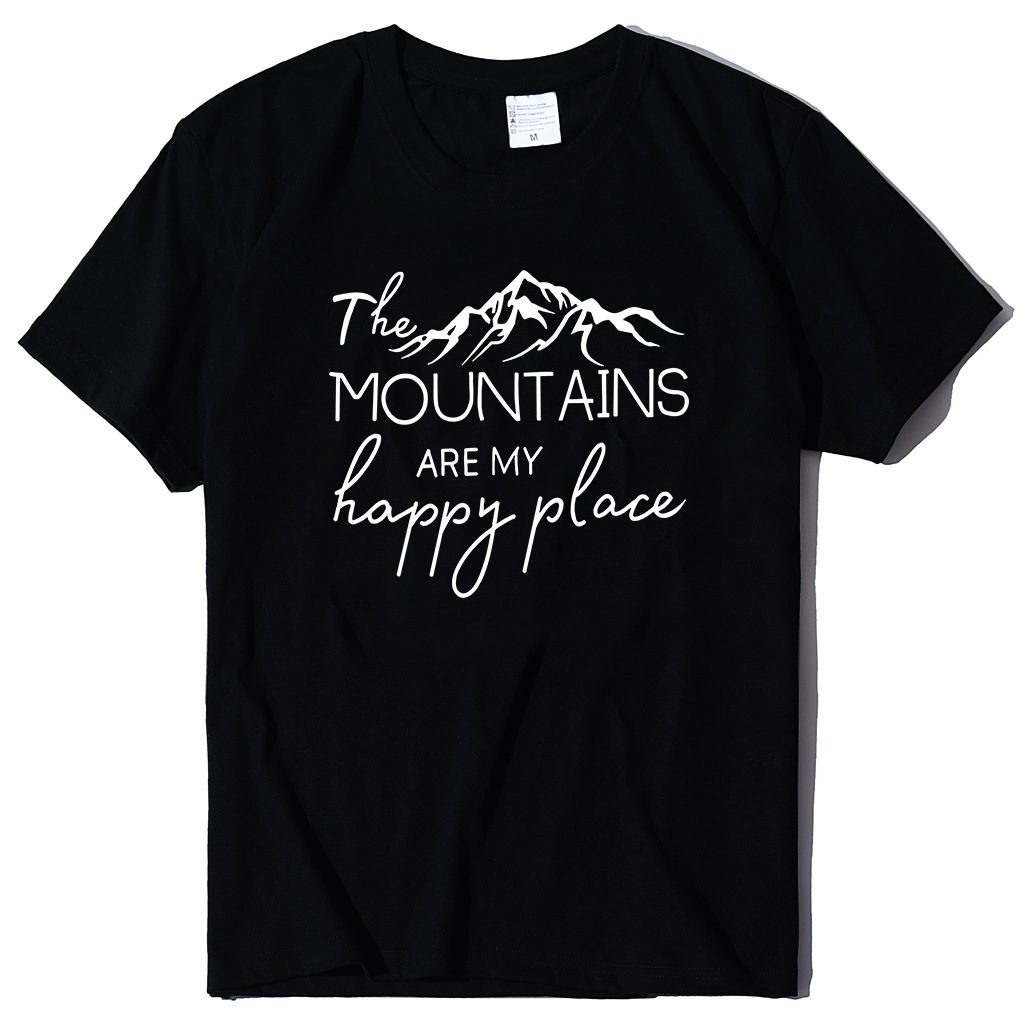 mountains alphabet print summer women's short sve fashion personalized t-shirt, White
mountains alphabet print summer women's short sve fashion personalized t-shirt, White