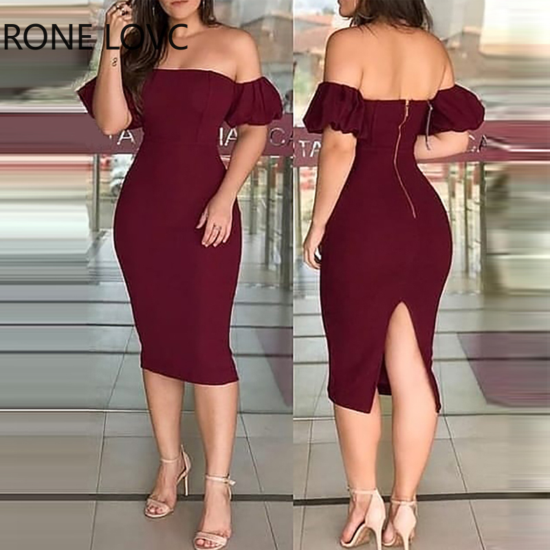 Women Off Shoulder Plain Zipper Design Back Slit Dress Bodycon Dress Party Sexy Dress Elegant Fashion, Red
Women Off Shoulder Plain Zipper Design Back Slit Dress Bodycon Dress Party Sexy Dress Elegant Fashion, Red