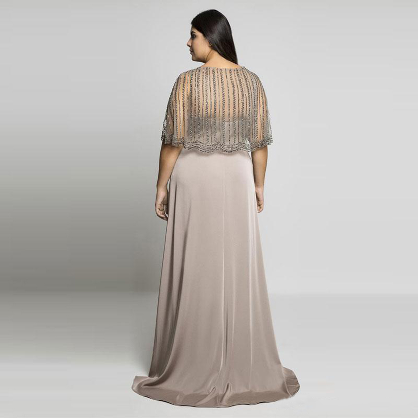 2021 Hunter Green Beading Plus Size Prom Dresses V-Neck Evening Gowns With Wrap A-Line Floor Length Long Formal Dress