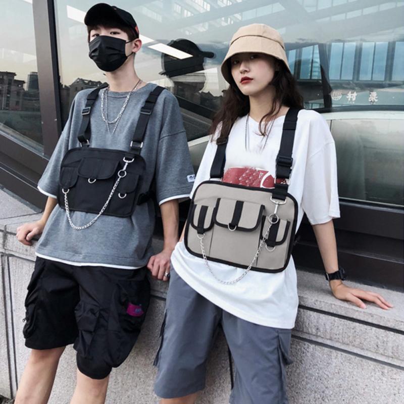 Men Women Hip Hop Vest Type Bags Adjustable Strap Street Outdoor Sports Chest Rig Bag Tactical Waist
Men Women Hip Hop Vest Type Bags Adjustable Strap Street Outdoor Sports Chest Rig Bag Tactical Waist