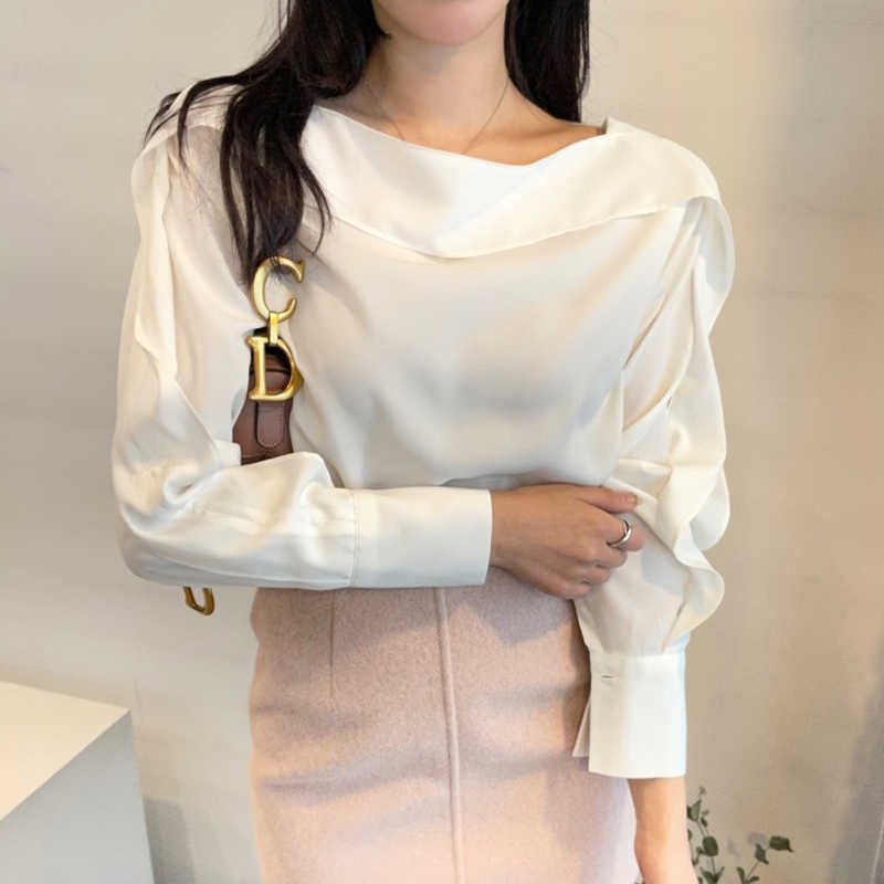 Lace Up Blouse and Tops Women Clothing Casual O Neck Fashion Tops Solid Satin Silk Women Long Sleeve Female Shirts 13410 210527, White
Lace Up Blouse and Tops Women Clothing Casual O Neck Fashion Tops Solid Satin Silk Women Long Sleeve Female Shirts 13410 210527, White