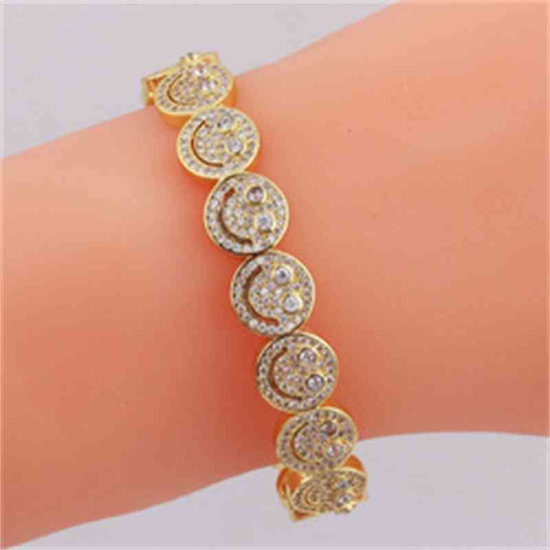 European And American Fashion Retro Diamond Face Open Bracelet For Women