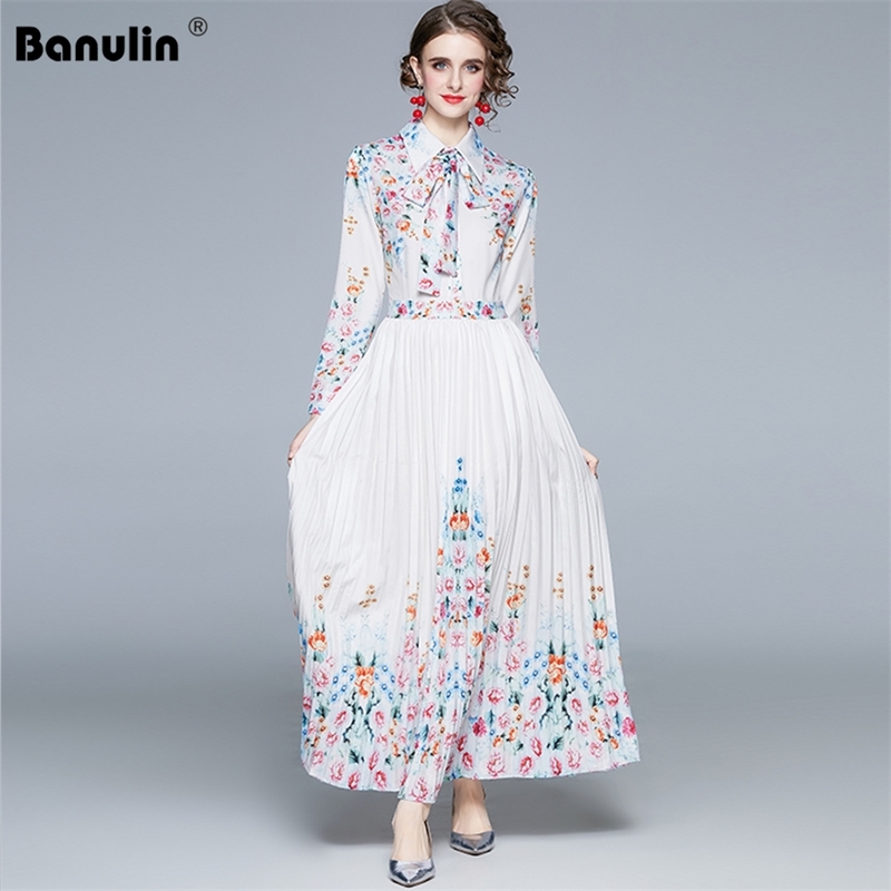 Autumn Runway Maxi Dress Women's Long Sleeve Flower Print Female Lace up Sashes Holiday Pleated Shirt 210603, Design and color
Autumn Runway Maxi Dress Women's Long Sleeve Flower Print Female Lace up Sashes Holiday Pleated Shirt 210603, Design and color
