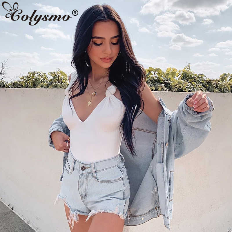 Colysmo Deep V Backless Bodysuit Women Summer Knotted Strap Bodycon White Double Layers Knitted Sexy s 210527
Colysmo Deep V Backless Bodysuit Women Summer Knotted Strap Bodycon White Double Layers Knitted Sexy s 210527