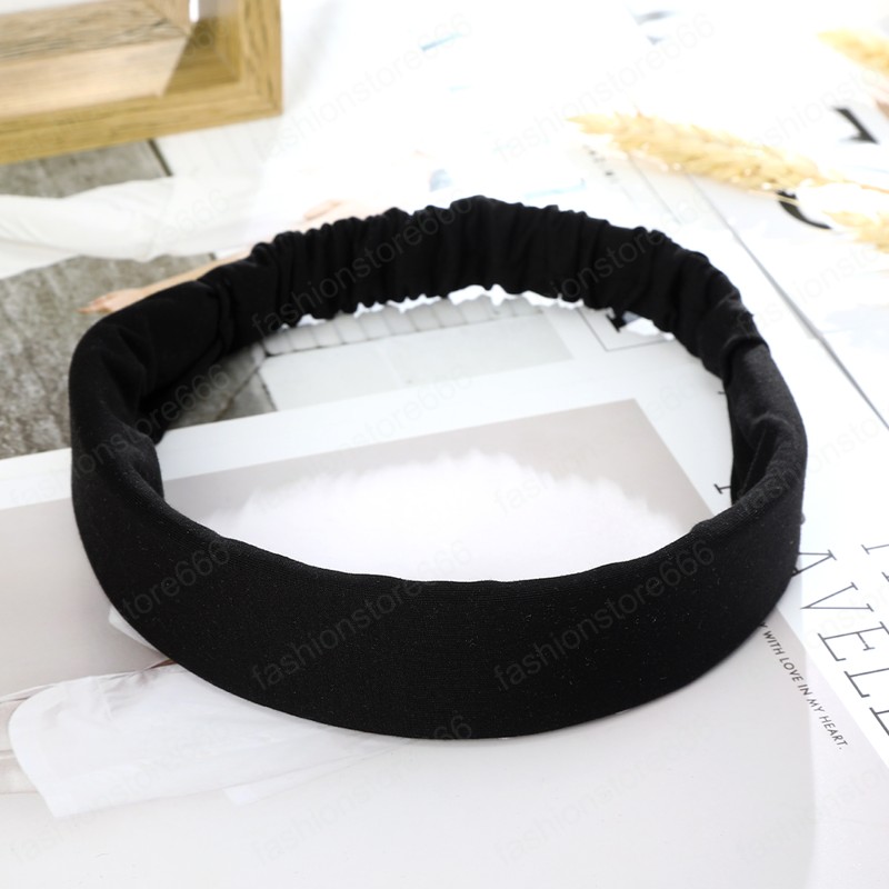 Women Elastic Headbands Girls Solid Color Cloth Hairbands Sports Yoga Hair band Fashion Hair Accessories Headwear