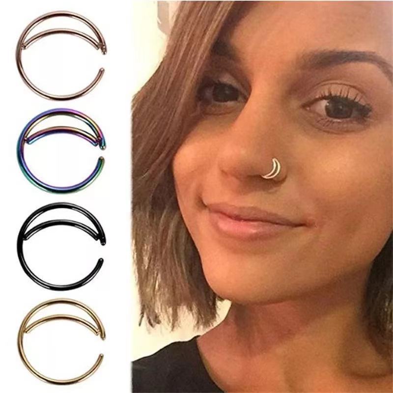 Stainless Steel Half moon Designer Nose Ring Hoop wholesale Rings & Studs 2022, Silver
Stainless Steel Half moon Designer Nose Ring Hoop wholesale Rings & Studs 2022, Silver
