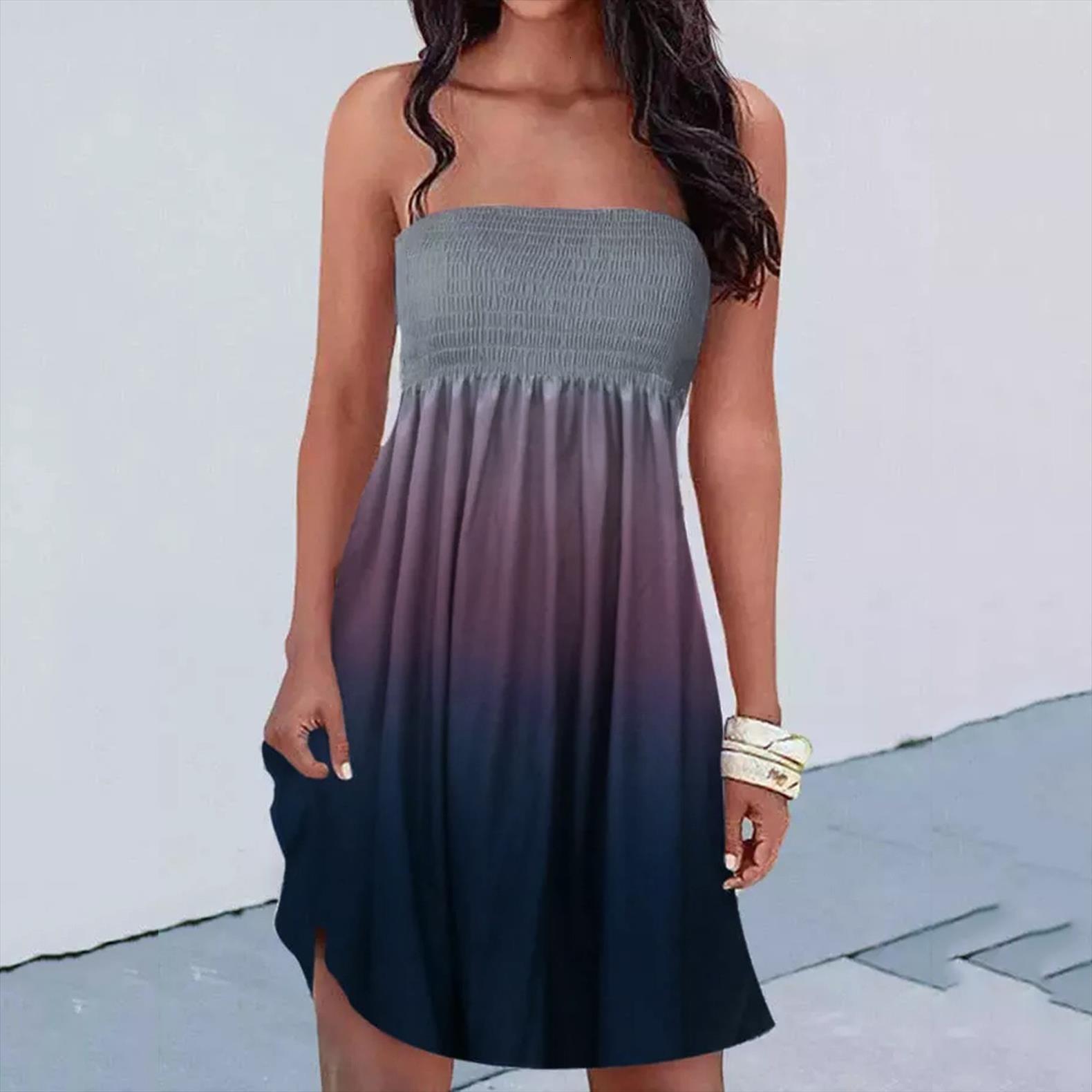 strapless summer positioning geometric print women dresses elastic band halter neckline wrap dress chest wrapping, Black;gray
strapless summer positioning geometric print women dresses elastic band halter neckline wrap dress chest wrapping, Black;gray