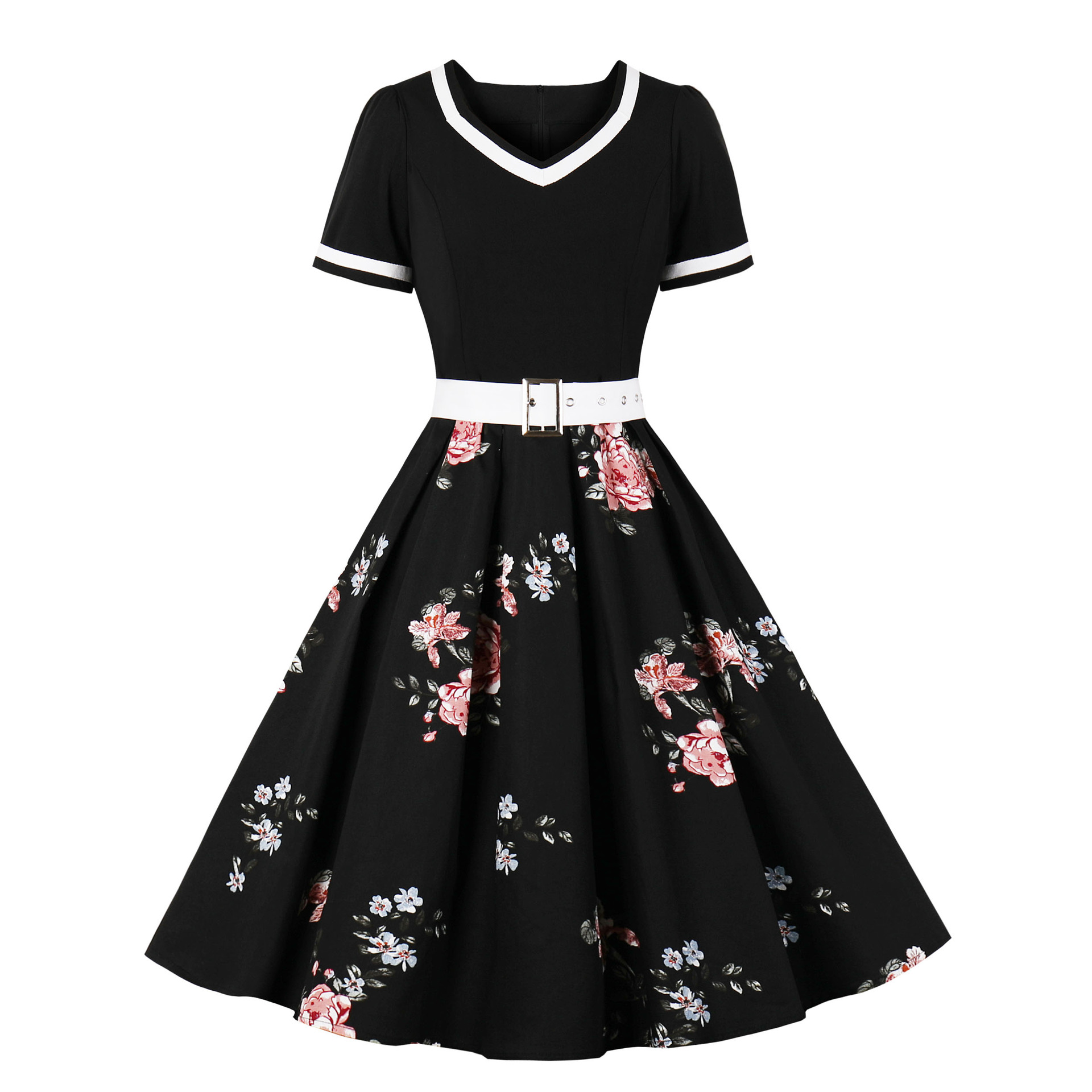 2021plus size women polka dot print vintage dress v-neck short sleeve belt hepburn dress sweetheart pin up 50s party dresses vestido, Black;gray
2021plus size women polka dot print vintage dress v-neck short sleeve belt hepburn dress sweetheart pin up 50s party dresses vestido, Black;gray