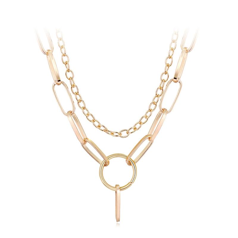 Pendant Necklaces Fashion Multi Layer Pendants For Women Gold Metal Key Cirlcle Necklace Design Jewelry Gift
Pendant Necklaces Fashion Multi Layer Pendants For Women Gold Metal Key Cirlcle Necklace Design Jewelry Gift