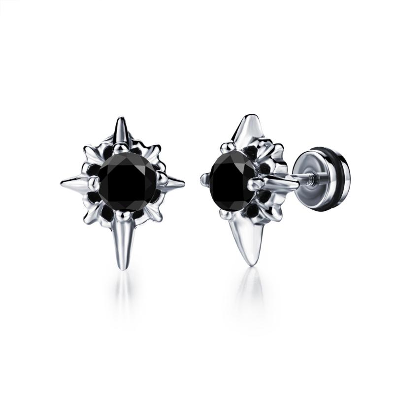 Stud Luxury Stainless Steel Zircon Silver Black Color Flower Claw Inlay Type Earrings For Women Elegant Vintage Jewelry Gift
Stud Luxury Stainless Steel Zircon Silver Black Color Flower Claw Inlay Type Earrings For Women Elegant Vintage Jewelry Gift