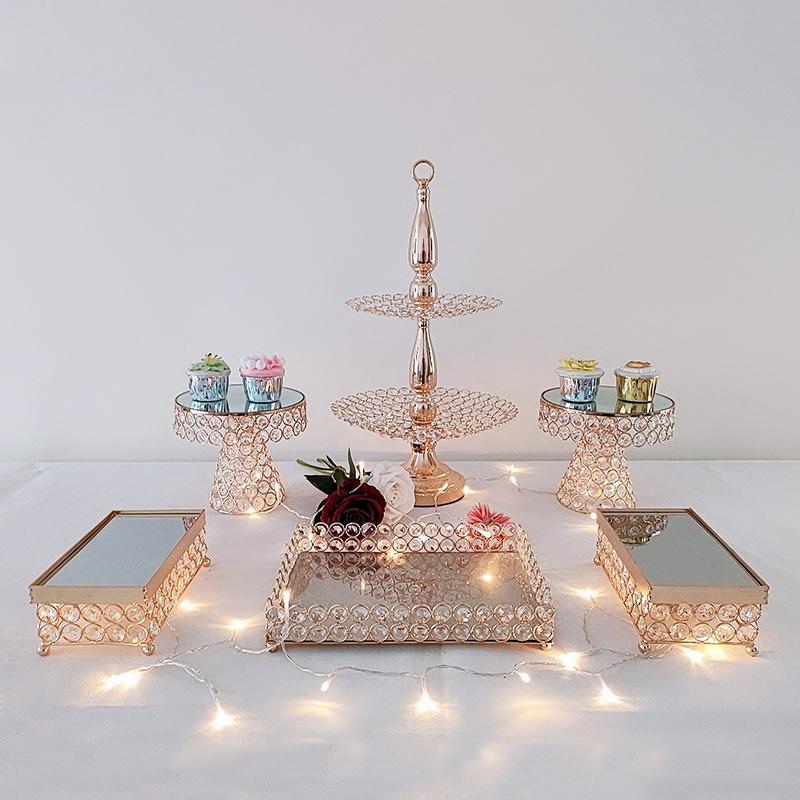 Other Bakeware 6pcs/lot Gold Crystal Cake Stand Round Wedding Birthday Party Dessert Cupcake Pedestal Display Plate Home Decor
Other Bakeware 6pcs/lot Gold Crystal Cake Stand Round Wedding Birthday Party Dessert Cupcake Pedestal Display Plate Home Decor