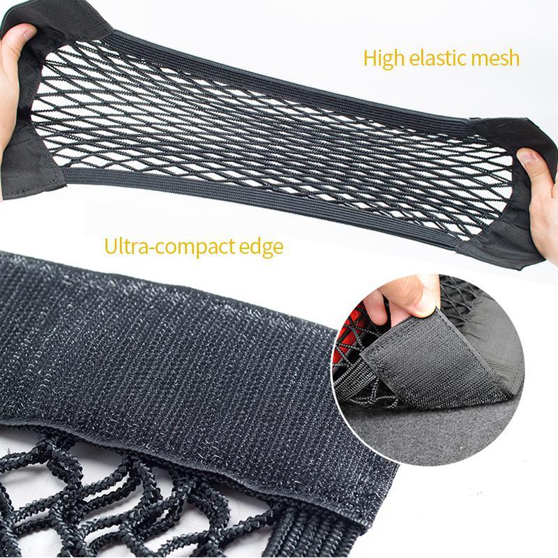 Car Storage Bag Vehicle Back Rear Trunk String Net Seat Elastic Magic Sticker Mesh Pocket Cage-Seat BackBag