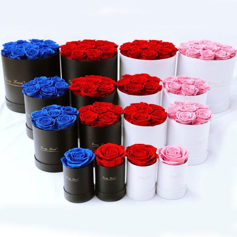 Eternal Life Flower Immortal Rose With Hug Bucket Box Gift Preserved In Set Mother's Day Romantic Valentines Decorative Flowers & Wreaths
