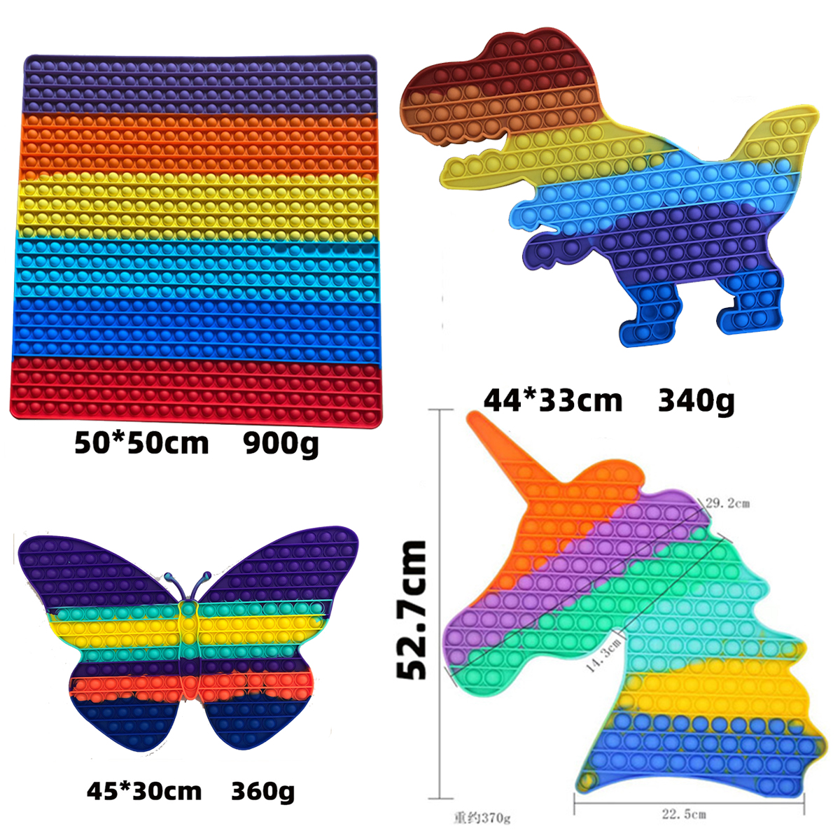 50CM!!!Super Big Size Push Bubble Fidget Toys Rainbow Autism Needs Squishy Stress Reliever Oversize Sensory Decompression Toy Adult Kid Funny Anti-stress Party Gifts
50CM!!!Super Big Size Push Bubble Fidget Toys Rainbow Autism Needs Squishy Stress Reliever Oversize Sensory Decompression Toy Adult Kid Funny Anti-stress Party Gifts