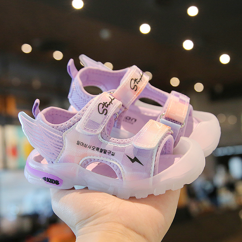 Size 21-30 Children Casual Soft Sole Beach Kids Sandals with Wings Boys Girls Non-slip Anti-kick Light Velcro Baby Toddler Shoes, Black
Size 21-30 Children Casual Soft Sole Beach Kids Sandals with Wings Boys Girls Non-slip Anti-kick Light Velcro Baby Toddler Shoes, Black