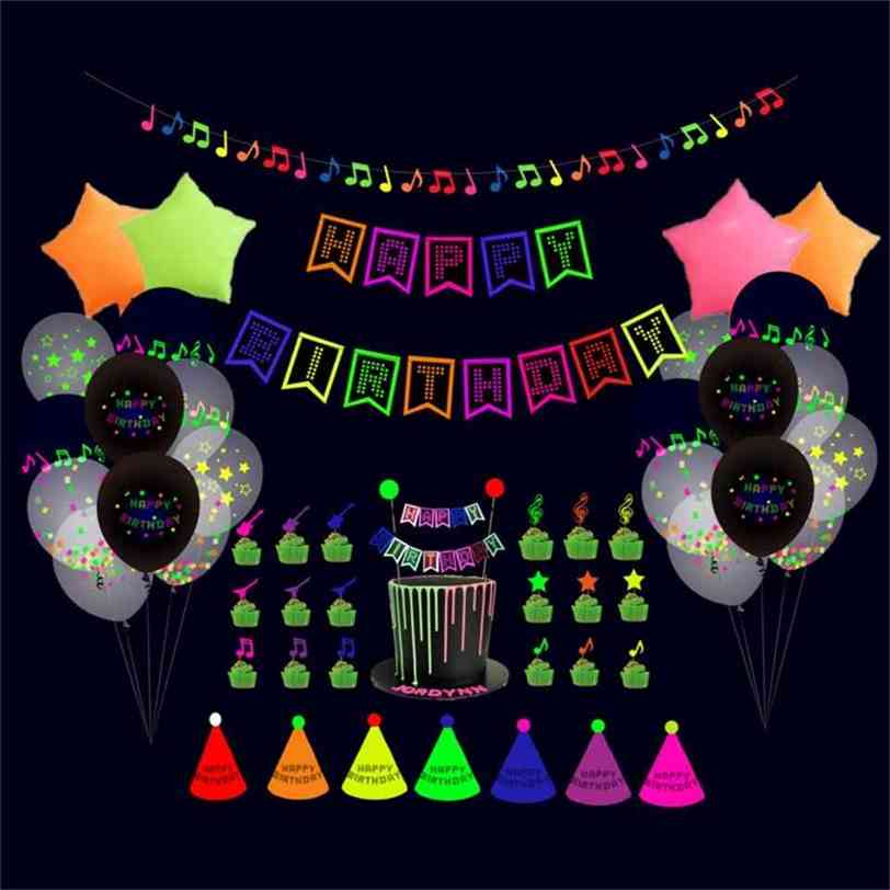 Happy Birthday Balloons Fluorescent Party Decorations Letters Birthday Flag Cake Insert Balloon Set Latex Star Aluminum Balloon G52YUTR, Multicolor
Happy Birthday Balloons Fluorescent Party Decorations Letters Birthday Flag Cake Insert Balloon Set Latex Star Aluminum Balloon G52YUTR, Multicolor