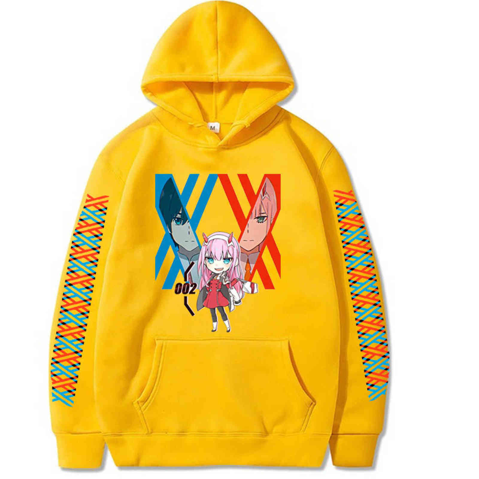 Darling In The Franxx Anime Harajuku Zero TWO Beautiful Girl Print Hoodie Men Tops Loose Autumn Winter Sweatshirt Hoody Hoodies Y1120