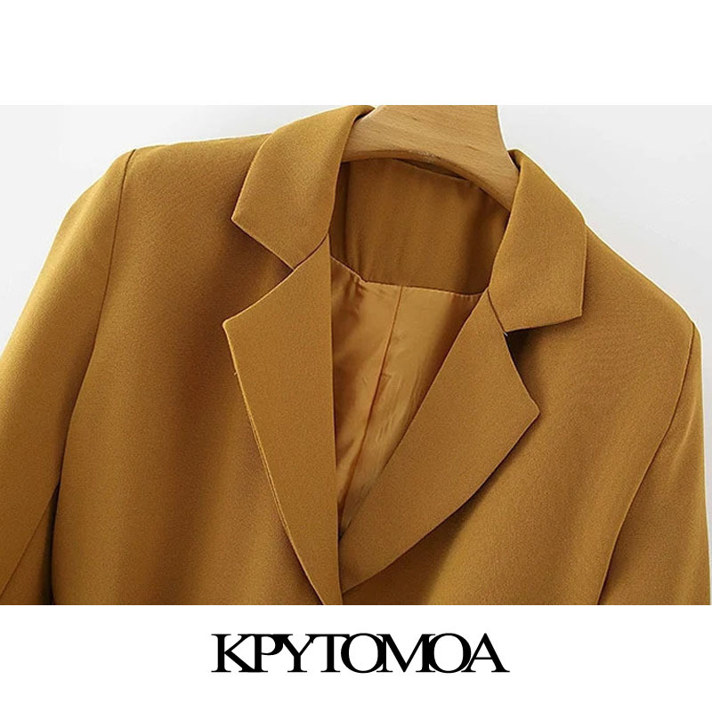Women Fashion With Belt Single Breasted Blazer Coat Long Sleeve Pockets Female Outerwear Chic Tops 210420