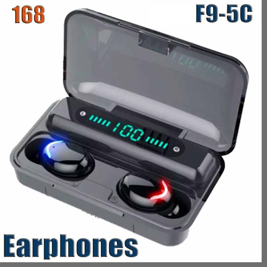 f9-5c Bluetooth 5.0 Wireless Headphones Earphones 9D Stereo Sport Waterproof Wireless Earphone Touch Control Headset earbuds 168D, Black
f9-5c Bluetooth 5.0 Wireless Headphones Earphones 9D Stereo Sport Waterproof Wireless Earphone Touch Control Headset earbuds 168D, Black