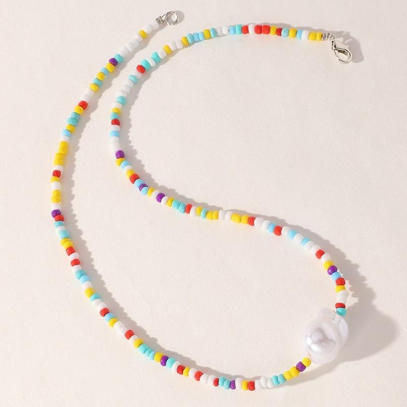 Chains Korean Sweet Colorful Beads Irregular Pearl Long Necklace 2021 Summer Aesthetic Clavicle Necklaces For Women Girls Jewelry
Chains Korean Sweet Colorful Beads Irregular Pearl Long Necklace 2021 Summer Aesthetic Clavicle Necklaces For Women Girls Jewelry