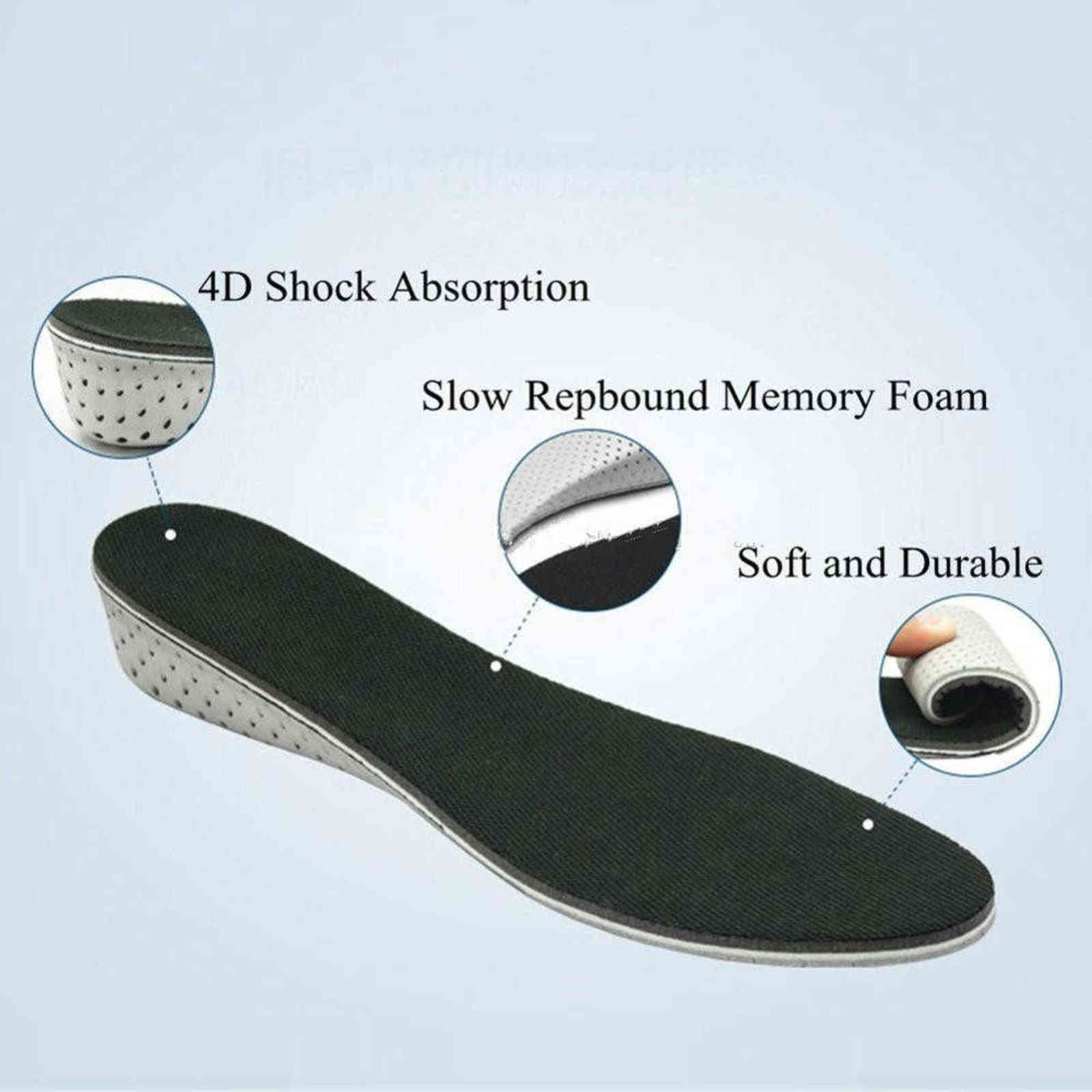 Height Increase Insoles Full Half Feet Shoes Up Invisiable Arch Support Shoe Sole Cushion Pad Men Women Inserts Pad Insoles H1106