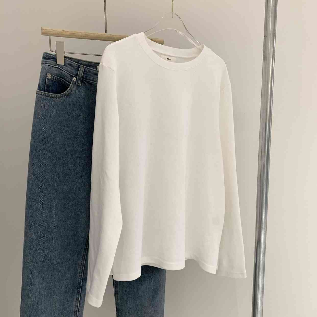 All Match Split O-Neck Tops Women Streetwear Oversize Chic Minimalist Fashion Thicken Warm Korean Loose T-shirt 210421