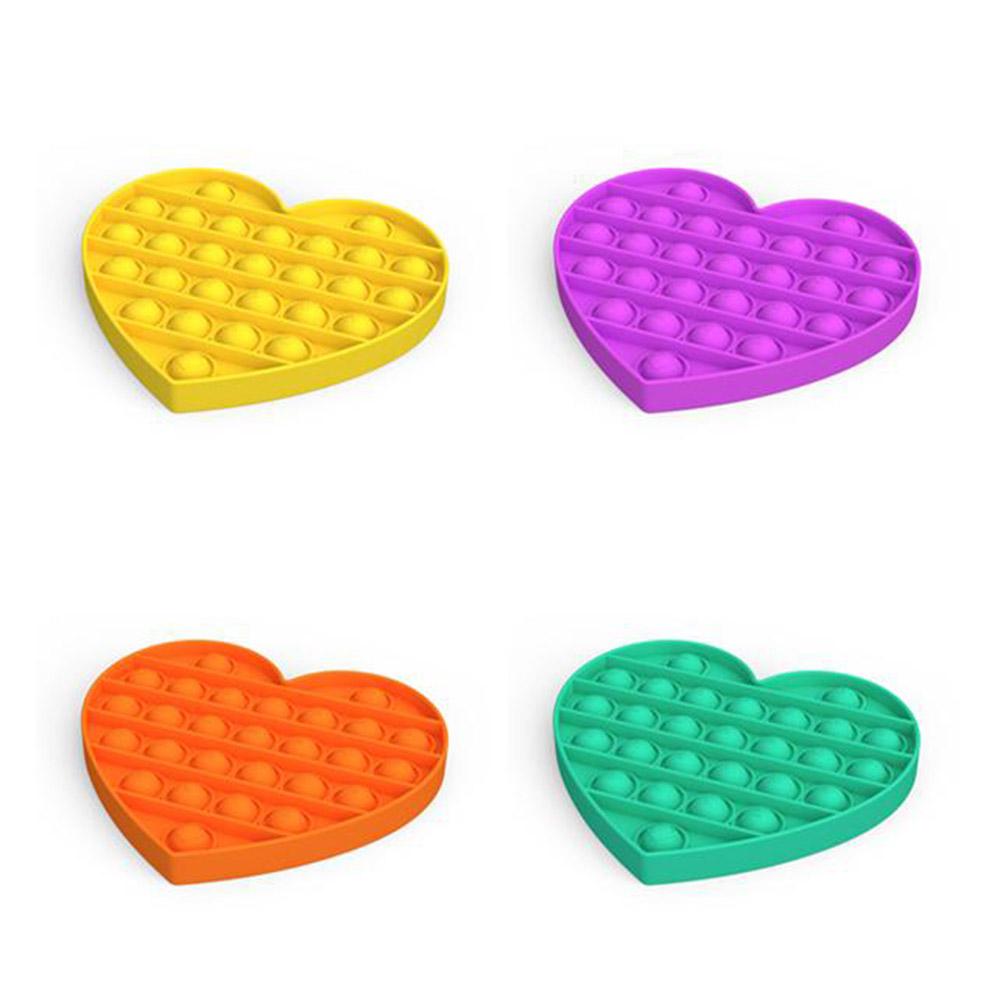 Rainbow Fidget Toys Sensory Push Bubble Toy Autism Special Needs Anxiety Stress Reliever for Students Office Workers