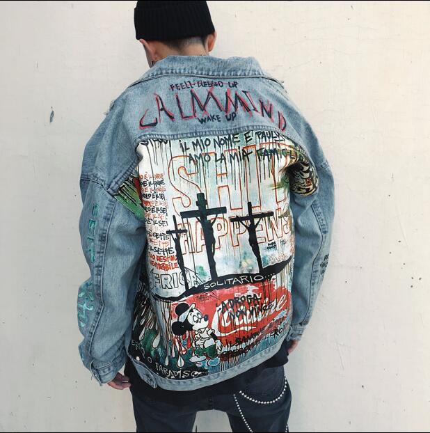 Devil Hand Painted Printing jacket Men Jeans Denim Cartoon Graffiti Print Loose Coats Vintage Hip Hop Fashion Outerwear, Blue
Devil Hand Painted Printing jacket Men Jeans Denim Cartoon Graffiti Print Loose Coats Vintage Hip Hop Fashion Outerwear, Blue
