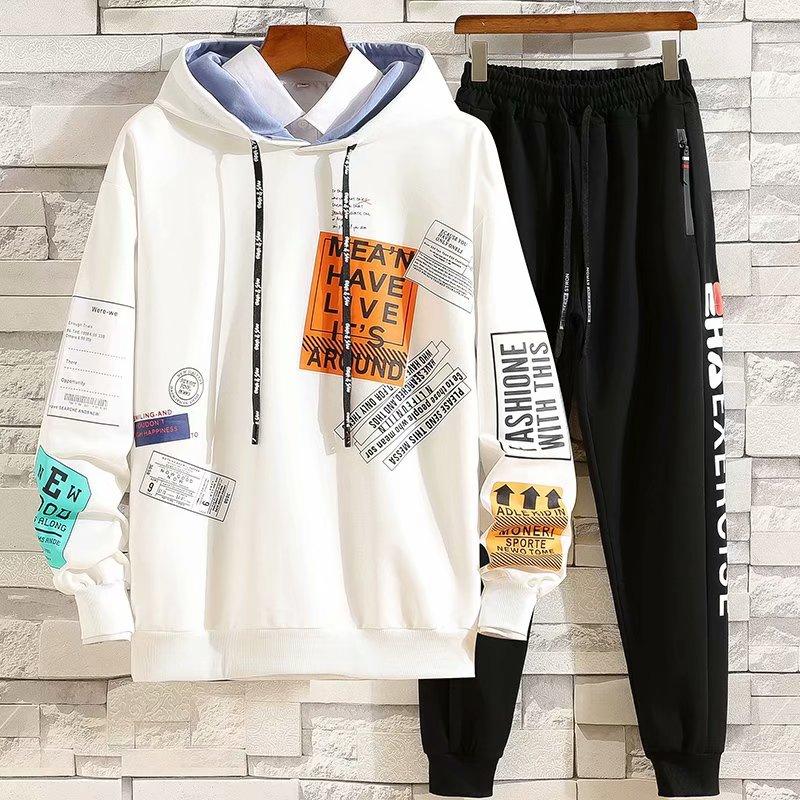 Men's Tracksuits Spring Autumn Sets Korean Style Trend Pullover Hoodies Men+Casual Harajuku Streetwear Sweatpants Fashion Men Clothing, Black
Men's Tracksuits Spring Autumn Sets Korean Style Trend Pullover Hoodies Men+Casual Harajuku Streetwear Sweatpants Fashion Men Clothing, Black