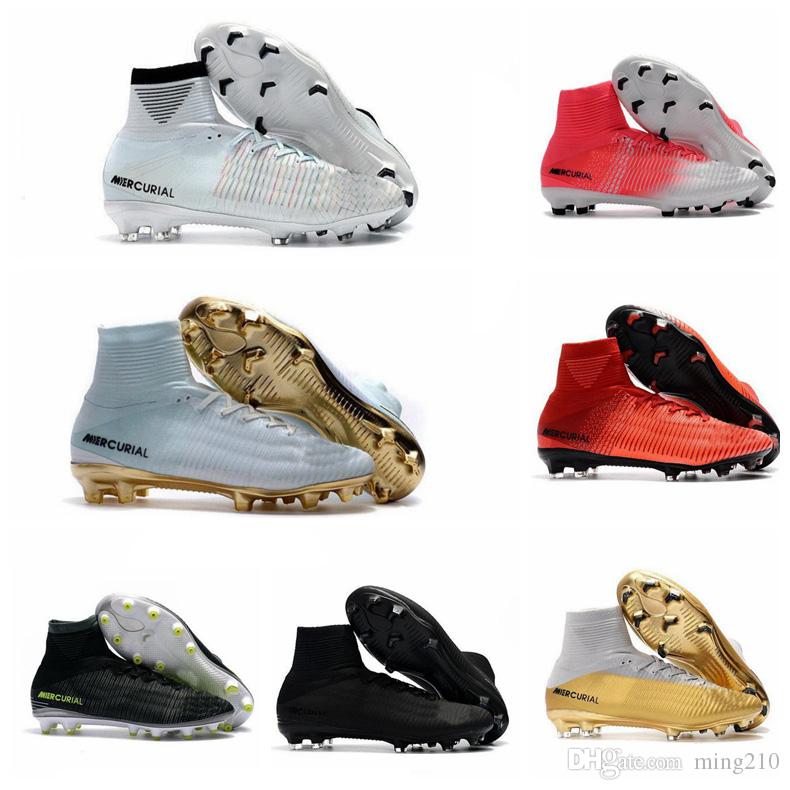High Top Mens Kids Soccer Shoes Mercurial CR7 Superfly V FG Boys Football Boots Magista Obra 2 Women Youth Soccer Cleats Cristiano Blade am, Color:5
High Top Mens Kids Soccer Shoes Mercurial CR7 Superfly V FG Boys Football Boots Magista Obra 2 Women Youth Soccer Cleats Cristiano Blade am, Color:5