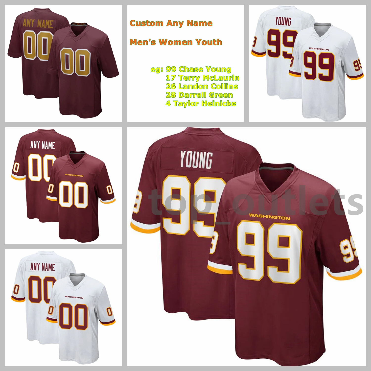 2021 Redskins American Football Jerseys Chase 99 Young Jersey Terry 17 McLaurin Antonio 24 Gibson Sammy 33 Baugh Bobby 49 Mitchell John 44 Riggins Custom Stitched, As photo
2021 Redskins American Football Jerseys Chase 99 Young Jersey Terry 17 McLaurin Antonio 24 Gibson Sammy 33 Baugh Bobby 49 Mitchell John 44 Riggins Custom Stitched, As photo