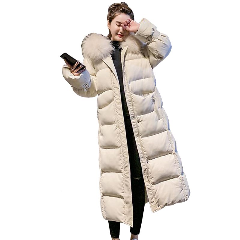 down X-Long Winter Women Coat Big Fur Collar Hooded Thick Warm Down Cotton Jacket Parka Female Loose Coats, Black
down X-Long Winter Women Coat Big Fur Collar Hooded Thick Warm Down Cotton Jacket Parka Female Loose Coats, Black