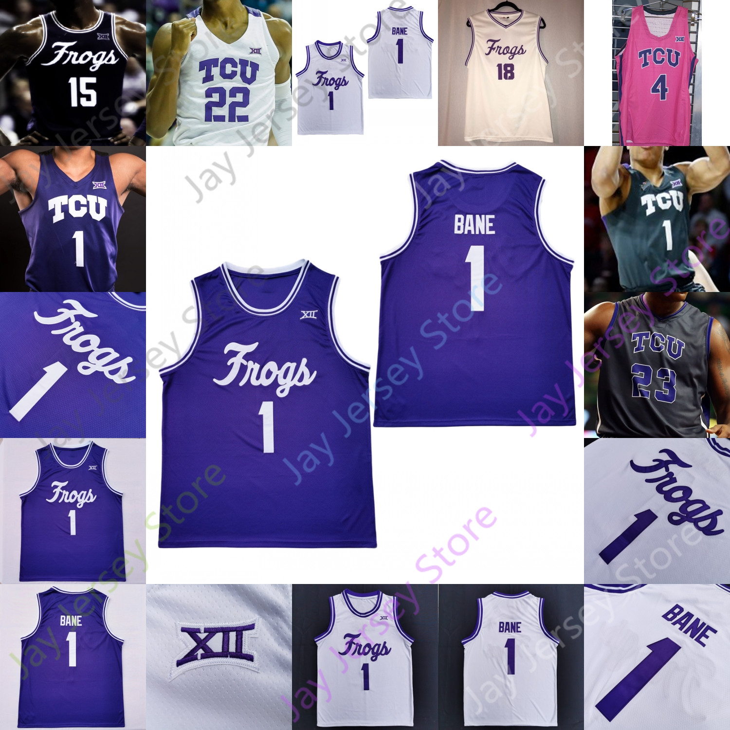 TCU Horned Frogs Basketball Jersey NCAA College Desmond Bane Francisco Farabello Mike Miles Emanuel Miller Micah Peavy Chuck O'Bannon Jr. JaKobe Coles Baugh Evans, Purple i
TCU Horned Frogs Basketball Jersey NCAA College Desmond Bane Francisco Farabello Mike Miles Emanuel Miller Micah Peavy Chuck O'Bannon Jr. JaKobe Coles Baugh Evans, Purple i