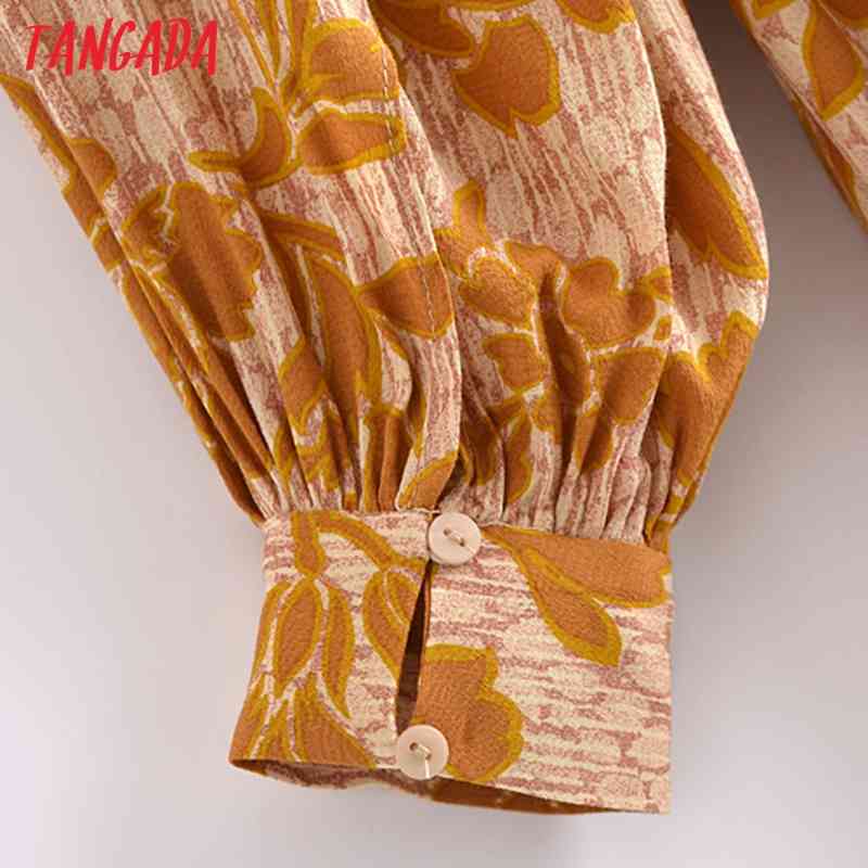 Fashion Women Flowers Print Backless Sleeve Casual Female Long Dress 3H197 210416