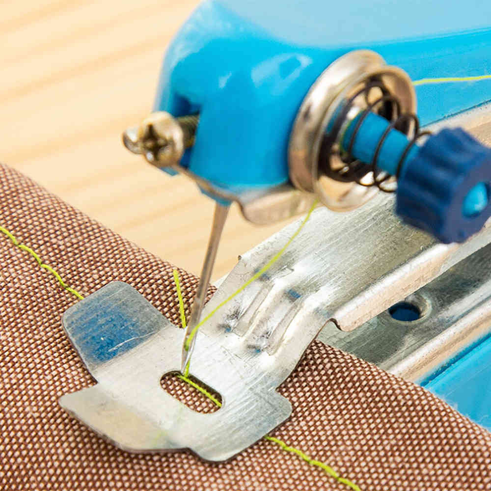 1pc portable mini hand sewing machine easy operation sewing cloth tools handy sewing tool
