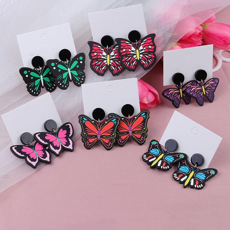 Dangle & Chandelier Donarsei Sweet Colorful Butterfly Earrings For Women Fashion Hit Color Printing Insect, Silver
Dangle & Chandelier Donarsei Sweet Colorful Butterfly Earrings For Women Fashion Hit Color Printing Insect, Silver