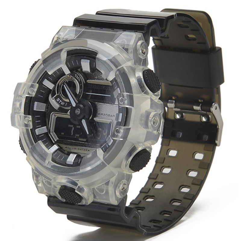 Men's Quartz Digital Sports Watch GA700 LED Dual Display Automatic Hand Raise Light High Quality Waterproof and Shockproof, Slivery;brown
Men's Quartz Digital Sports Watch GA700 LED Dual Display Automatic Hand Raise Light High Quality Waterproof and Shockproof, Slivery;brown